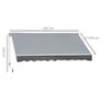 4 x 2.5m Manual Retractable Patio Awning Window Door Sun Shade - Grey Image 2