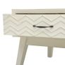 Coffee Table with 2 Drawers Carving Grey 110x50x40 cm Wood Image 3