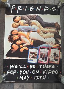 Friends 1997 Poster Rare HTF Large Promotional Video Release 24inch x 33inch with extra small posters