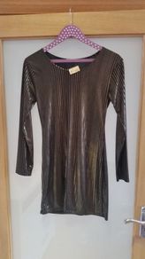 Brand New Black and Gold metallic effect dress