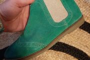 Boden suede boots ,  green , unusual