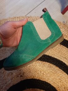 Boden suede boots ,  green , unusual