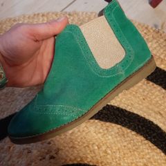 Boden suede boots ,  green , unusual
