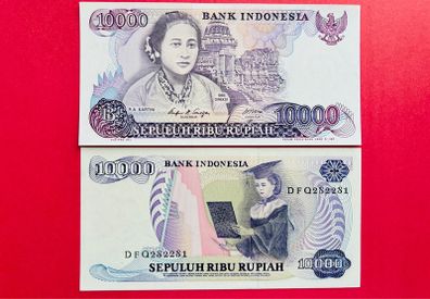 Indonesia. 10000. Rupiah  1985  Pick  126a    ( Uncirculated )