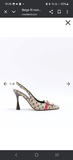 River Island Monogram heels