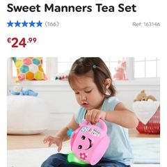 Fisher Price plastic Tea Set and shape sorting cake
