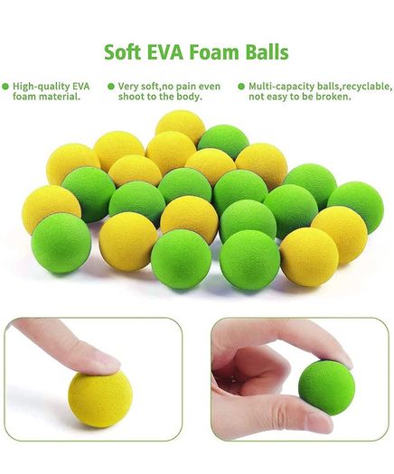 Shooting Games for Kids Air Popper Guns with Moving Shooting Target, 2 Air Shooting Toy Guns 24 Soft Foam Balls