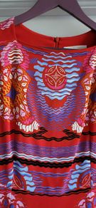 Peter Pilotto Red Abstract Dress Sz 10uk - Rrp 525 (new)