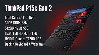 Workstation Lenovo ThinkPad  p15 G2 i7 32 512 4gb gpu