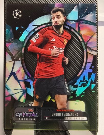 2023-24 Topps Crystal Premium UEFA  #48 Bruno Fernandes - Manchester United