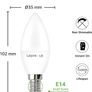E14 LED Light Bulb, Small Edison Screw E14 Candle Bulb, Warm White, 4.9W 470lm, 40W SES Bulb Equivalent, 2700K C35 E14 LED Bulb, Energy Saving Candle Light Bulbs, Non-dimmable, Pack of 6 (FREE POSTAGE) Image 4