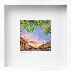 The Spire, O'Connell's Street, Dublin, mid size framed print, by artist Helen Mathews
