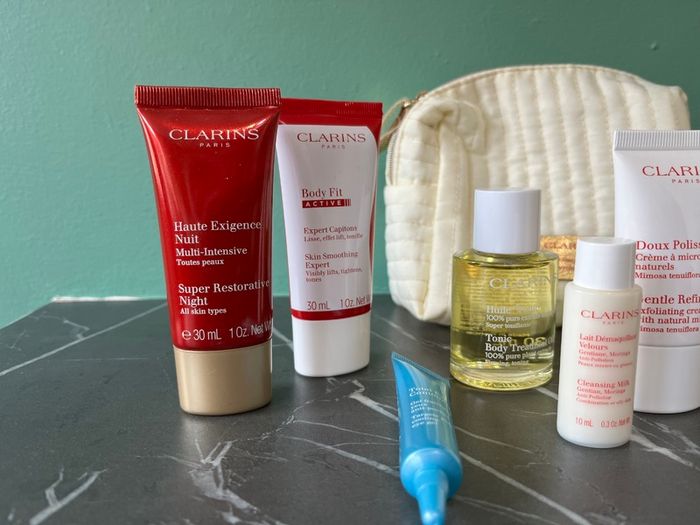 Bundle of Clarins products with gift bag - Brand New Sealed