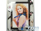 24533 Glass Photo Frame Pink Flowers