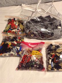 Lego bricks and parts