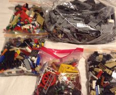 Lego bricks and parts