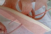 fascinator salmon colour
