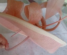 fascinator salmon colour