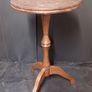 wooden pedestal side table Image 3