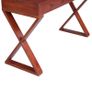 Computer Desk Brown 132x47x77 cm Solid Mahogany Wood Image 4