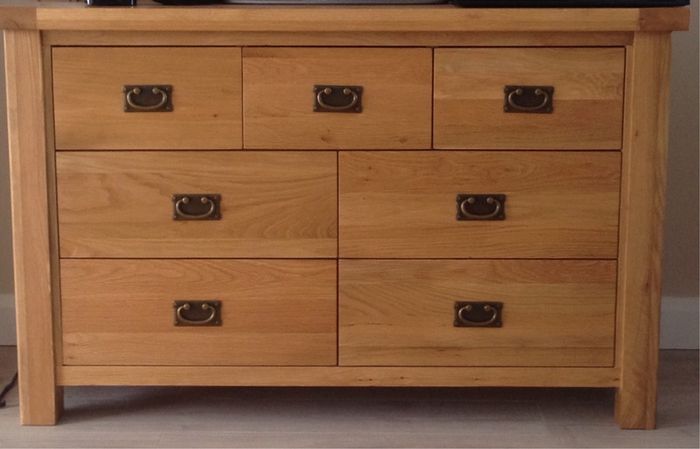 Solid Oak Chest Of Drawers