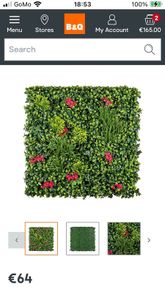 Beautiful Artificial wall plant with flowers like new