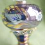 Vintage Blue Handblown Glass Perfume Massage Oil Bottle Image 3