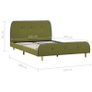 Bed Frame Green Fabric 120x190 cm Image 2