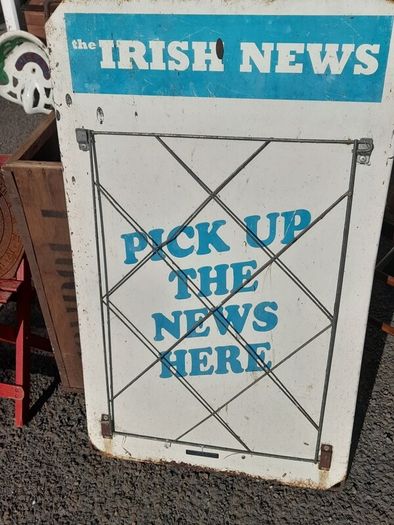 Vintage  Irish News Display Sign