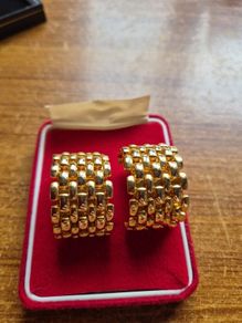 Vintage Heavy Gold Tone Earrings