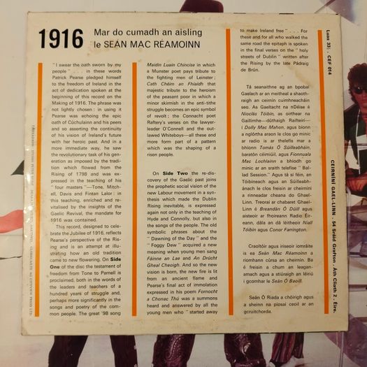 1916 Mar Do Cumadh An Aisling - Sean Mac Reamounn