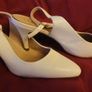White Low Heel Shoes. Size 8 Image 2