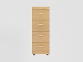 Wooden 4 Drawer Filing Cabinet Beech
