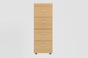 Wooden 4 Drawer Filing Cabinet Beech