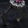 Antique 18ct Ruby Diamond Ring Image 3