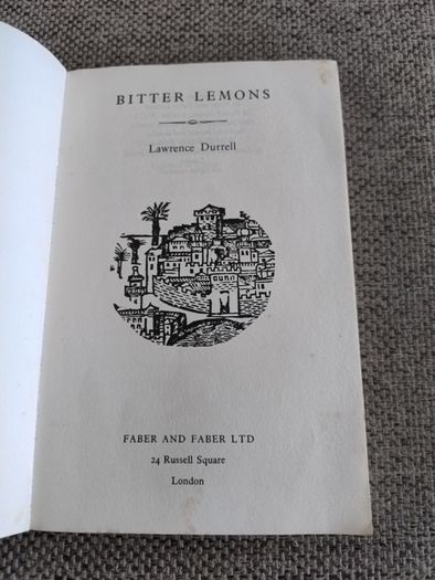 Bitter Lemons by Lawrence Durrell 1961 in good used condition with all pages intact FREE STANDARD POSTAGE INCLUDED