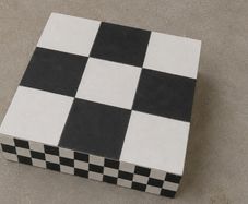 Black & White Checkerboard Plinth Display Pedestal