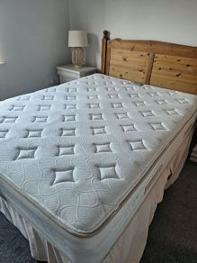 antique pine headboard for kingsize bed
