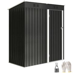 New. Outdoor, yard, patio, garden shed compact design dark grey (Free Delivery)