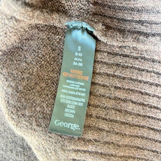 NEW George Brown Wool Blend Oversized Jumper Size S UK 8-10