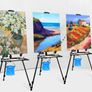 Easel Stand Art Easel for Adults Artists Easel for Painting & Displaying, 50 to 152cm Adjustable Easel, Aluminum Tripod with Portable Bag/Folding Keg/Apron (FREE POSTAGE) Image 4