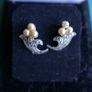 Vintage Pearl and  Sterling Silver 925 Earrings 3,6g Image 3