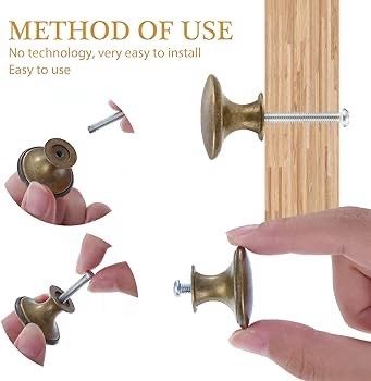 SALE | 12PCS Vintage Cabinet Knobs, Chic Drawer Knobs, Antique Brass Kitchen Cupboard Handles, 30mm Round Furniture Door Knobs