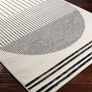 Nairobi Geometric Rug - Scandi Area Rugs Living Room, Dining, Kitchen - Modern Aztec Abstract Rugs for Bedroom - Berber Boho Rug Style, Easy Care - Large Rug 130x170cm Ivory, Black and Cream Rug (FREE POSTAGE) Image 5