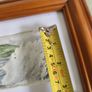 Framed miniature watercolor winter storm from Bray promenade Ireland Co Wicklow. signed Image 8