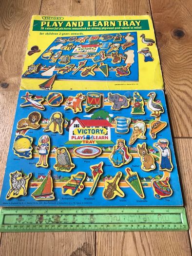 Vintage 1970's Abacus and Play and Learn Puzzles