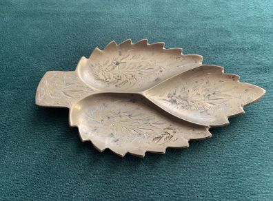 Vintage metal leaf tray