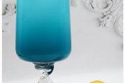 Mid Century Murano Opaline Fiorentina Glass Vase H32 cms