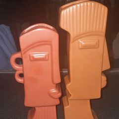 Rare pair of terracotta vase