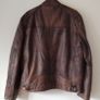 Mens Tan leather Echtes Leder biker style jacket size M heavy FREEPOST Image 3